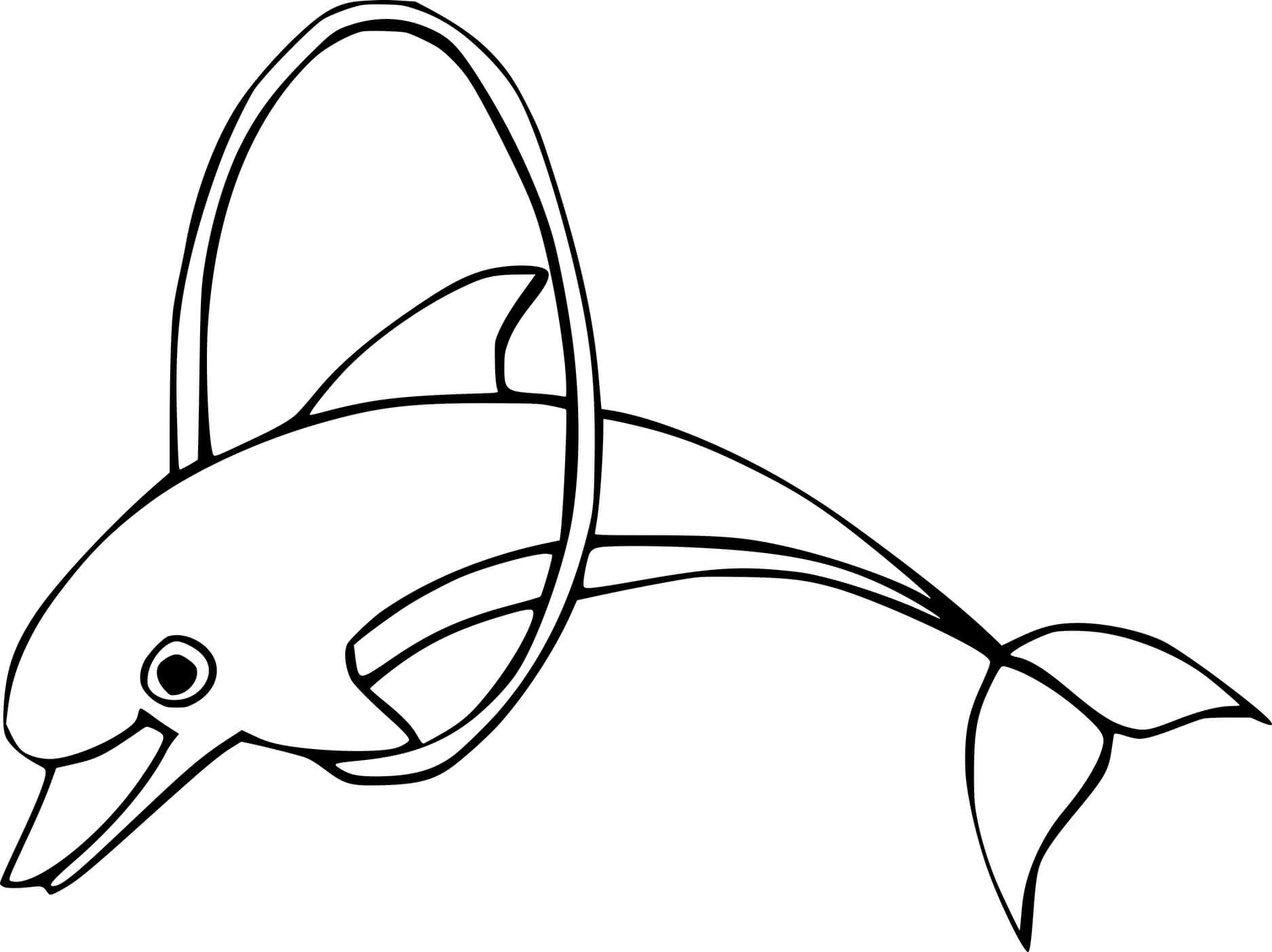 Dolphin And Make Beautiful Coloring Shapes